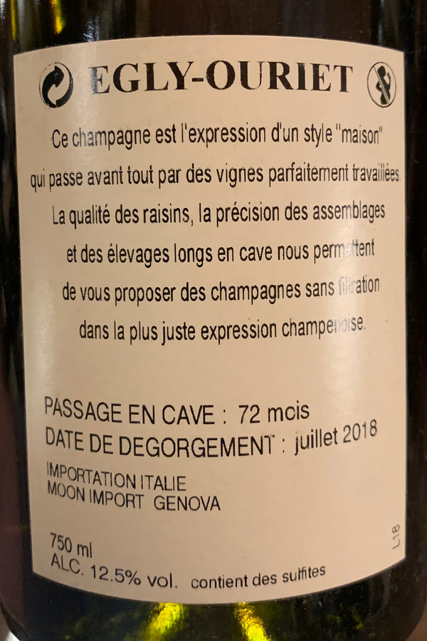 Champagne Egly-Ouriet - Blanc de Noirs Vieilles Vignes 'LES CRAYÈRES' Grand Cru Extra Brut (sboccatura 2018)