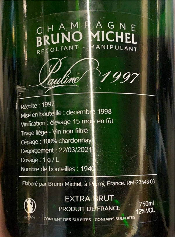 Champagne Bruno Michel - Extra Brut AOC “Les Oubliées Pauline” 1997